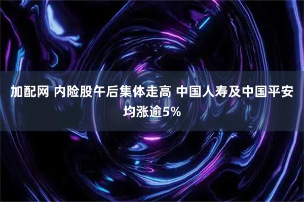 加配网 内险股午后集体走高 中国人寿及中国平安均涨逾5%
